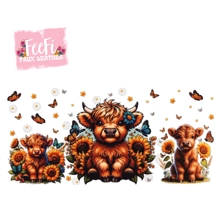 Cow UV DTF Cup Wrap – Easy Cup Wrap for Tumblers & Projects FeeFiFauxLeather