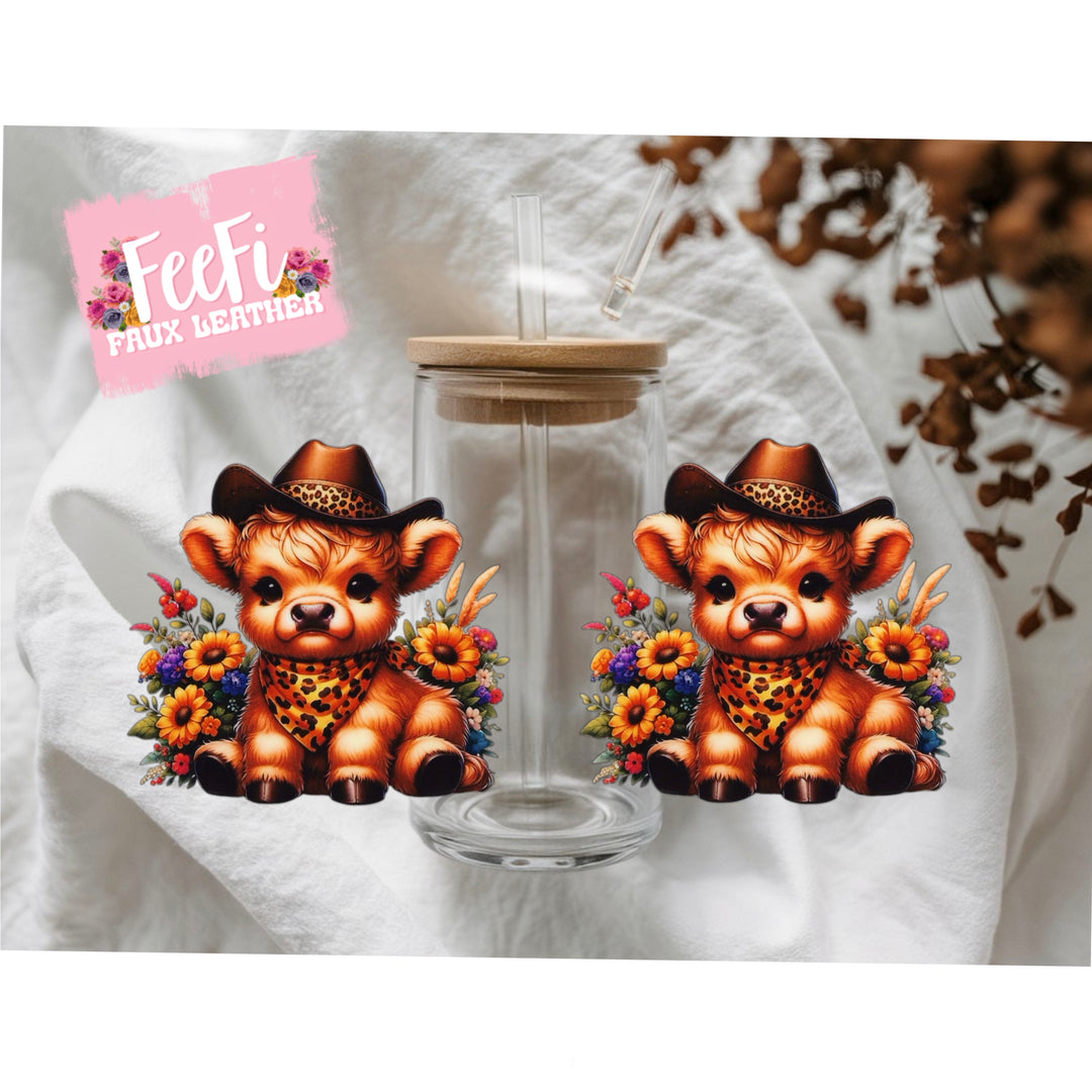 Cow UV DTF Cup Wrap – Easy Cup Wrap for Tumblers & Projects FeeFiFauxLeather