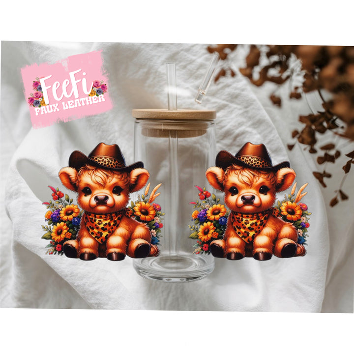 Cow UV DTF Cup Wrap – Easy Cup Wrap for Tumblers & Projects FeeFiFauxLeather