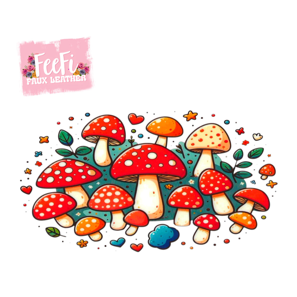 Mushrooms UV DTF Cup Wrap – Easy Cup Wrap for Tumblers & Projects FeeFiFauxLeather