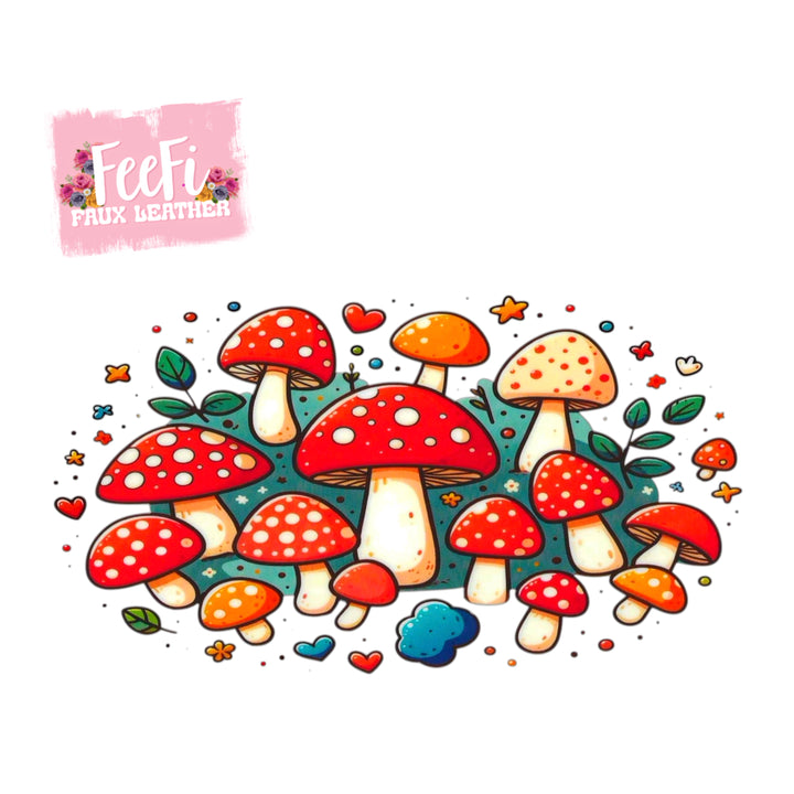 Mushrooms UV DTF Cup Wrap – Easy Cup Wrap for Tumblers & Projects FeeFiFauxLeather