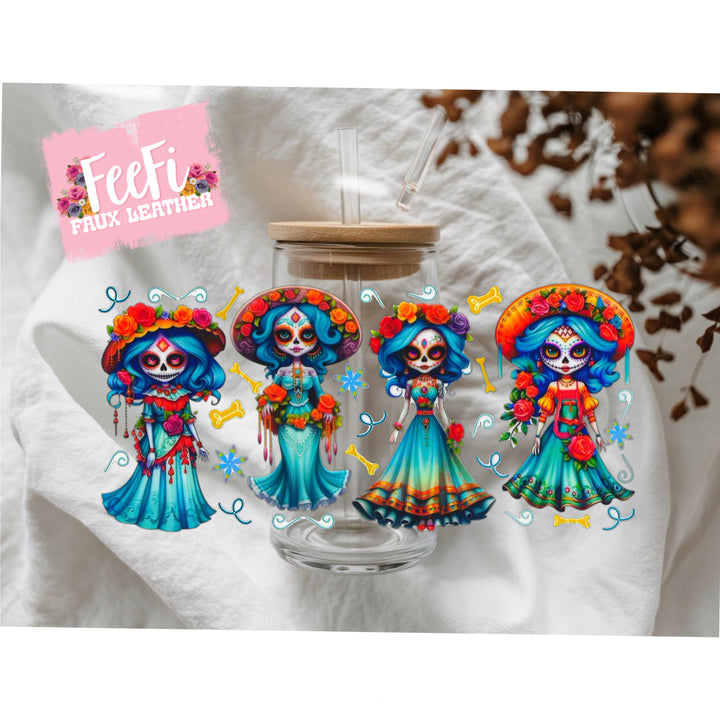 Catrina Sisters UV DTF Cup Wrap – Easy Cup Wrap for Tumblers & Projects FeeFiFauxLeather