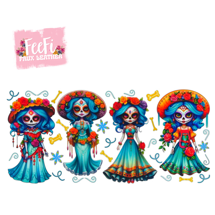 Catrina Sisters UV DTF Cup Wrap – Easy Cup Wrap for Tumblers & Projects FeeFiFauxLeather