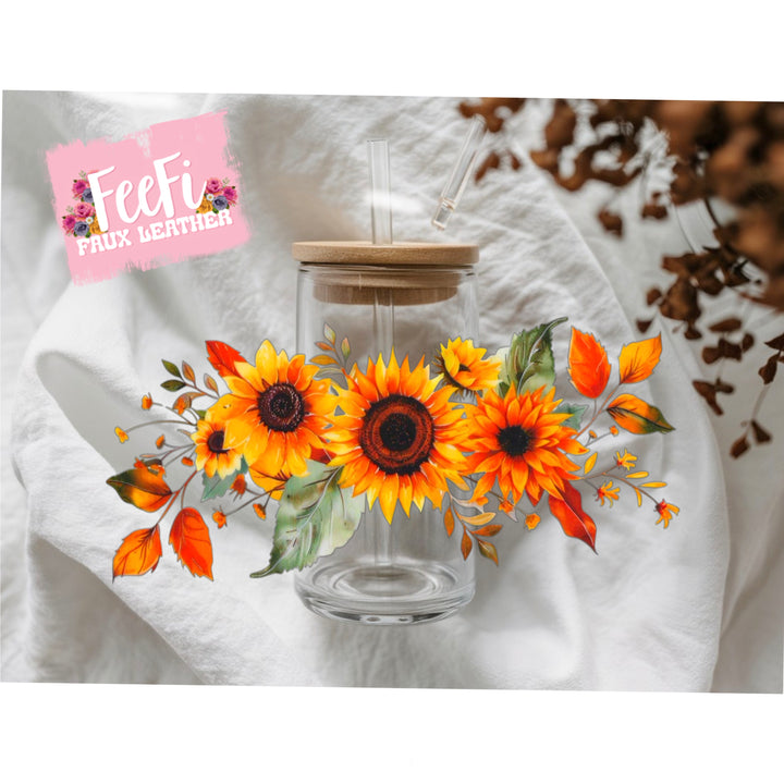 Cross and Flowers UV DTF Cup Wrap – Easy Cup Wrap for Tumblers & Projects (Copy) FeeFiFauxLeather