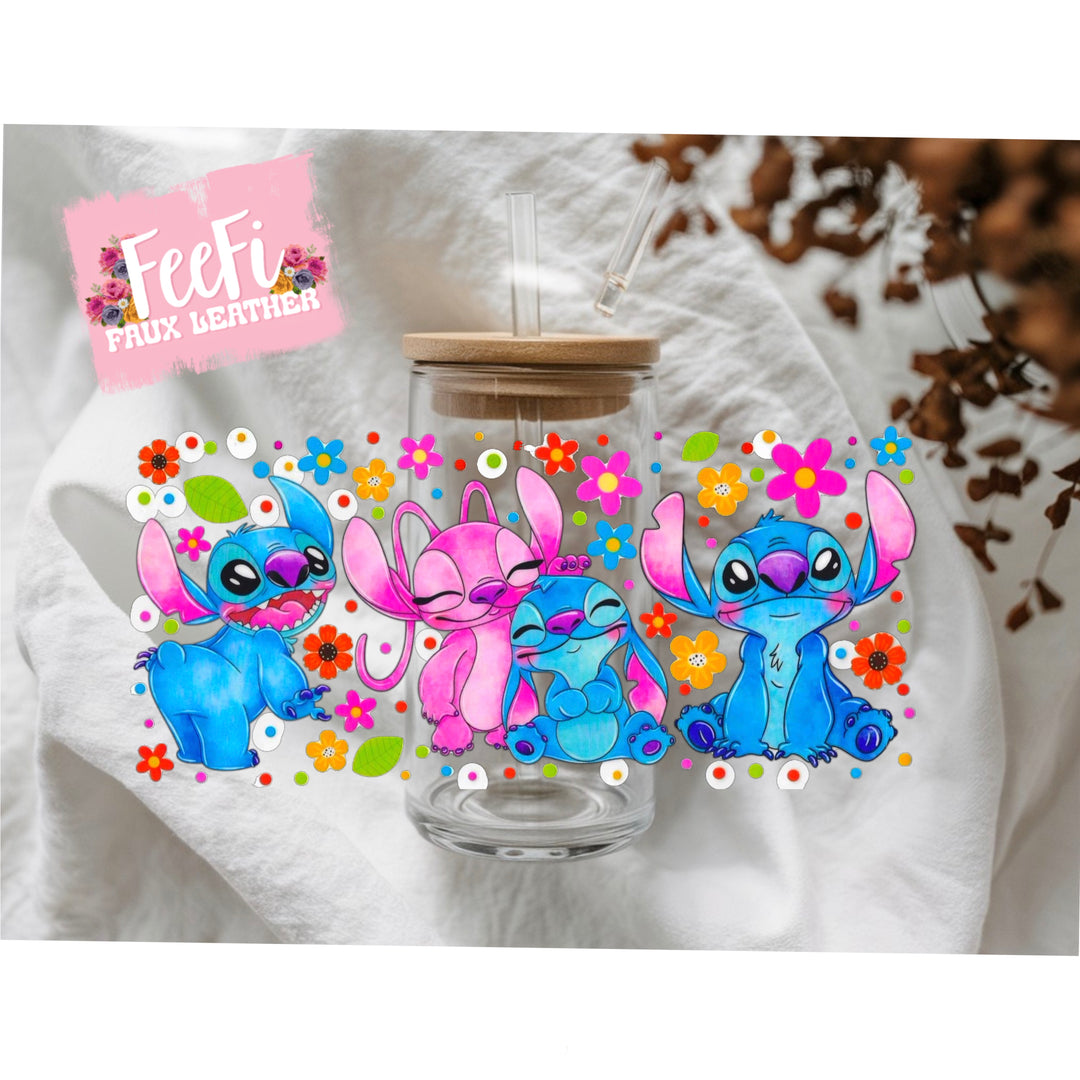 Blue Alien UV DTF Cup Wrap – Easy Cup Wrap for Tumblers & Projects FeeFiFauxLeather