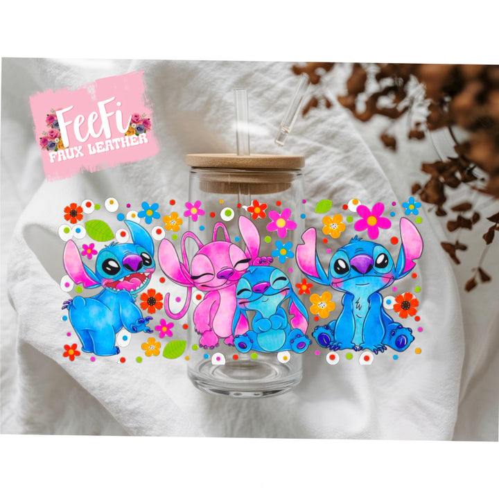 Blue Alien UV DTF Cup Wrap – Easy Cup Wrap for Tumblers & Projects FeeFiFauxLeather