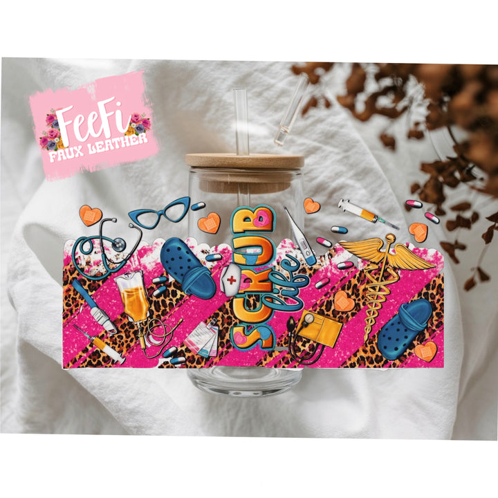 Nurse UV DTF Cup Wrap – Easy Cup Wrap for Tumblers & Projects FeeFiFauxLeather