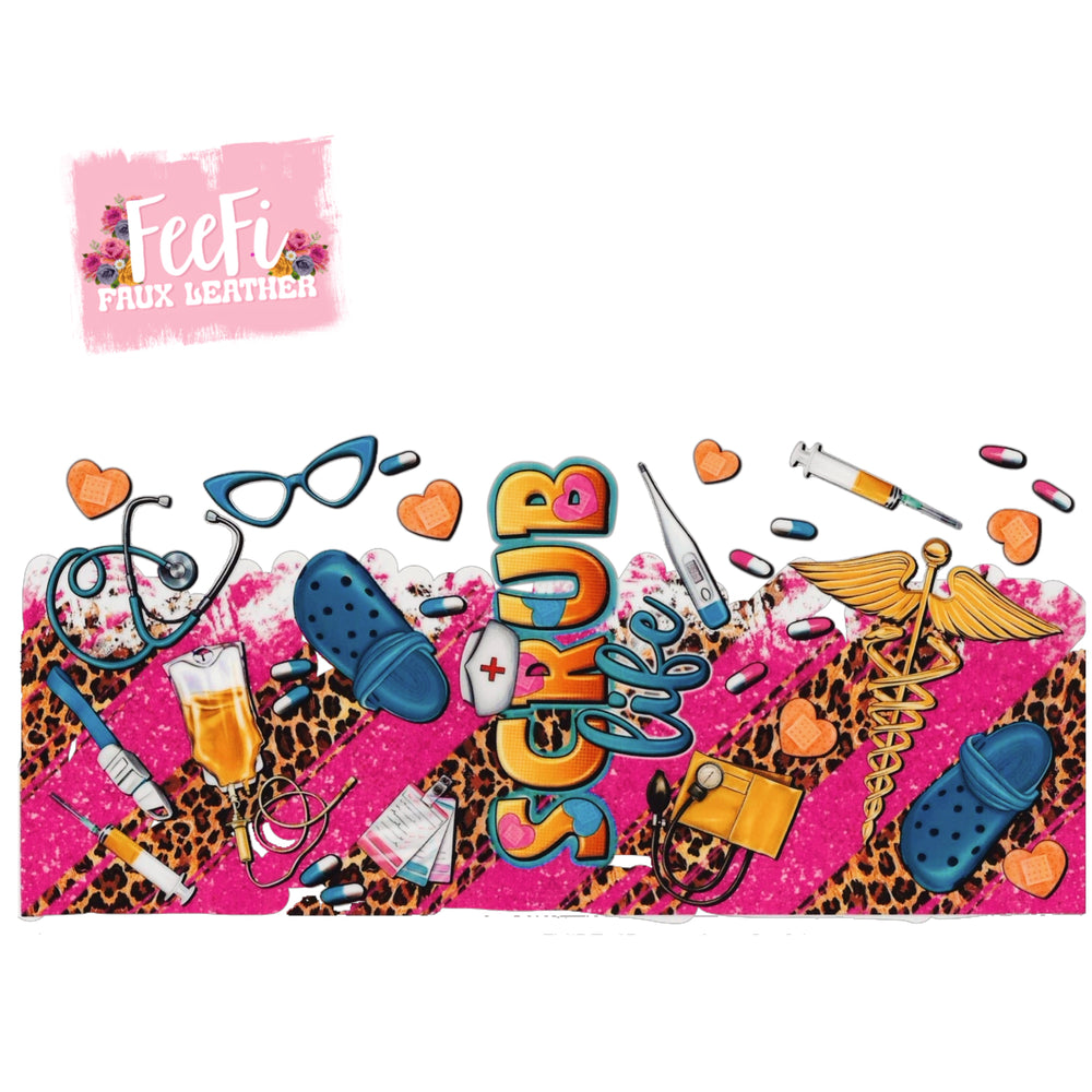 Nurse UV DTF Cup Wrap – Easy Cup Wrap for Tumblers & Projects FeeFiFauxLeather