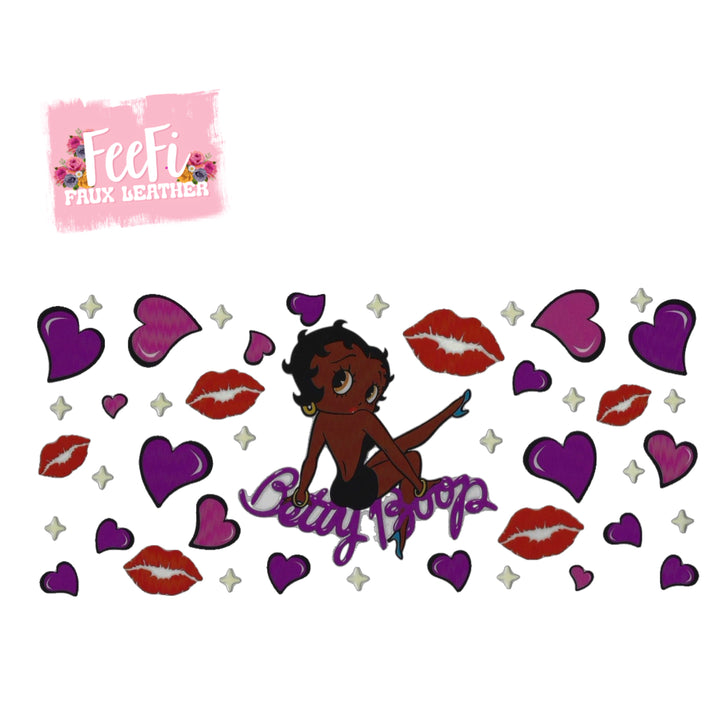 Betty Boop UV DTF Cup Wrap – Easy Cup Wrap for Tumblers & Projects FeeFiFauxLeather