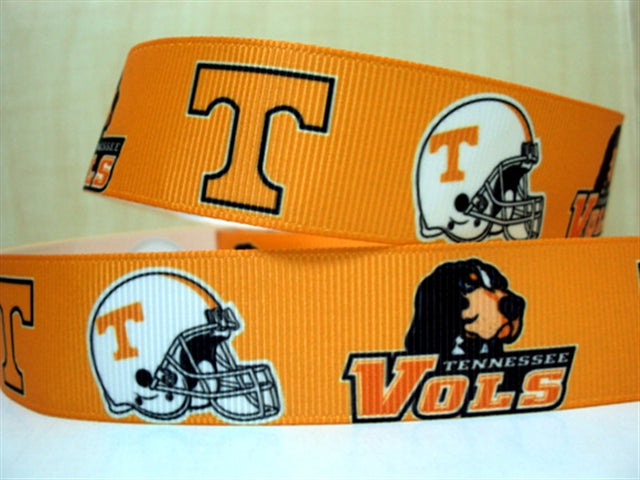 Vols Football Ribbon 1 Yard Printed Grosgrain Ribbon 7/8 inch wide FeeFiFauxLeather