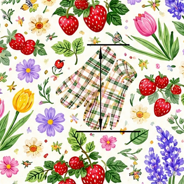 Fruit and Flowers Printed Faux Leather Sheet FeeFiFauxLeather