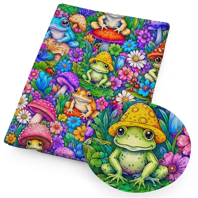 Frogs Fabric – Textured Liverpool Fabric for Bows & Crafts FeeFiFauxLeather
