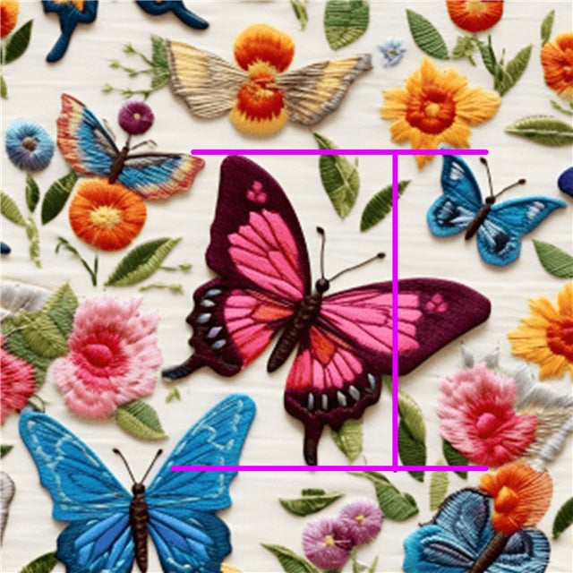 Butterfly Printed Faux Leather FeeFiFauxLeather