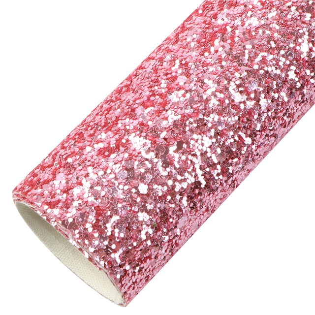 Chunky Glitter Printed Faux Leather Print Sheet FeeFiFauxLeather