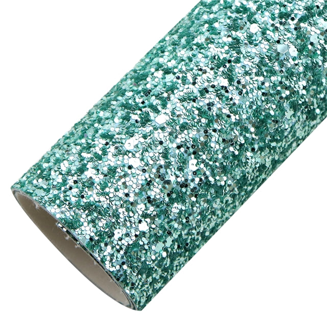 Chunky Glitter Printed Faux Leather Print Sheet FeeFiFauxLeather