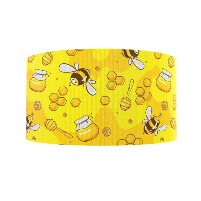 Bees and Honey Ribbon 1 Yard Printed Grosgrain Ribbon 1 1/2 inch wide FeeFiFauxLeather