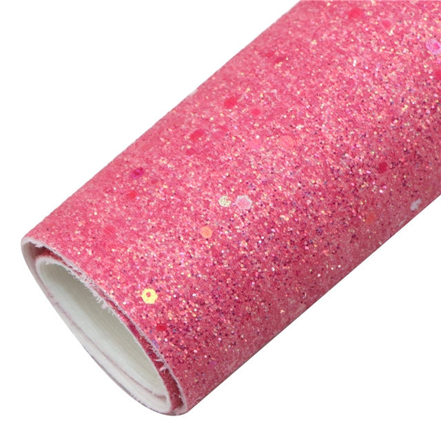 Sequin Chunky Glitter Printed Faux Leather FeeFiFauxLeather