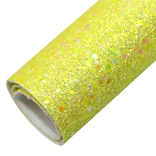 Sequin Chunky Glitter Printed Faux Leather FeeFiFauxLeather