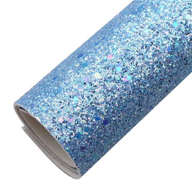 Sequin Chunky Glitter Printed Faux Leather FeeFiFauxLeather
