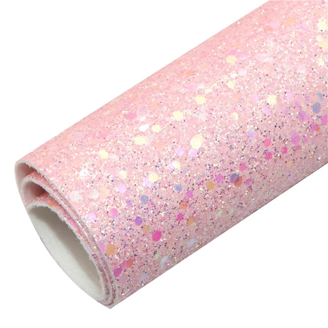 Sequin Chunky Glitter Printed Faux Leather FeeFiFauxLeather