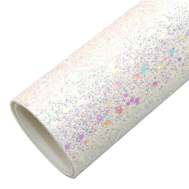 Sequin Chunky Glitter Printed Faux Leather FeeFiFauxLeather