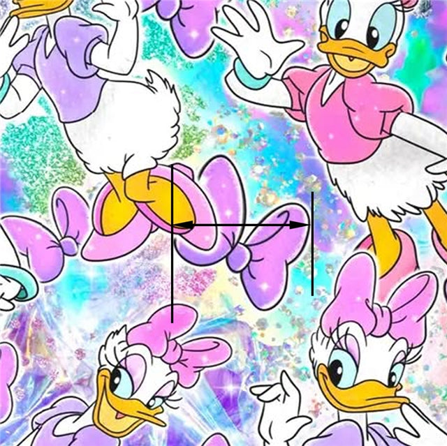 Mouse and Ducks Bullet Printed Fabric FeeFiFauxLeather