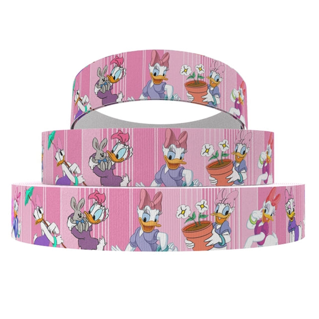 Duck Ribbon 1 Yard Printed Grosgrain Ribbon 1 1/2 inch wide FeeFiFauxLeather
