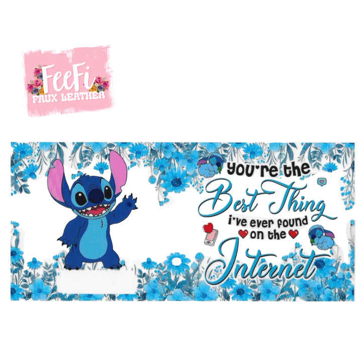 Blue Alien UV DTF Cup Wrap – Easy Cup Wrap for Tumblers & Projects FeeFiFauxLeather