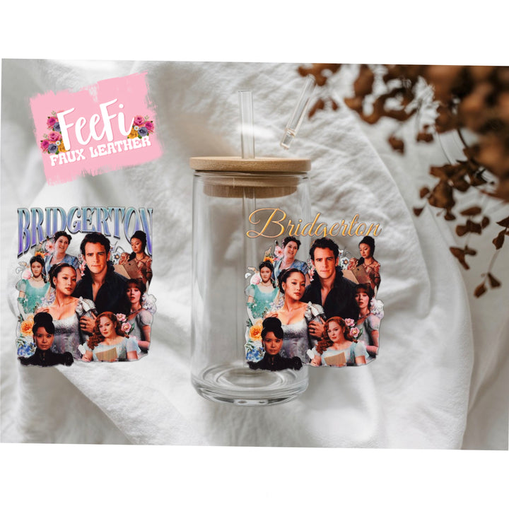 Bridgerton UV DTF Cup Wrap – Decorative Wrap for DIY Drinkware Projects FeeFiFauxLeather
