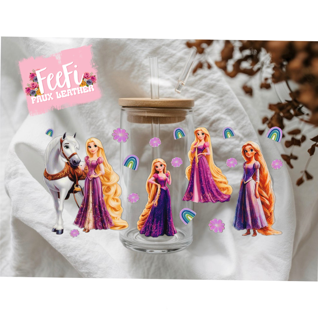 Princess UV DTF Cup Wrap – Easy Cup Wrap for Tumblers & Projects FeeFiFauxLeather