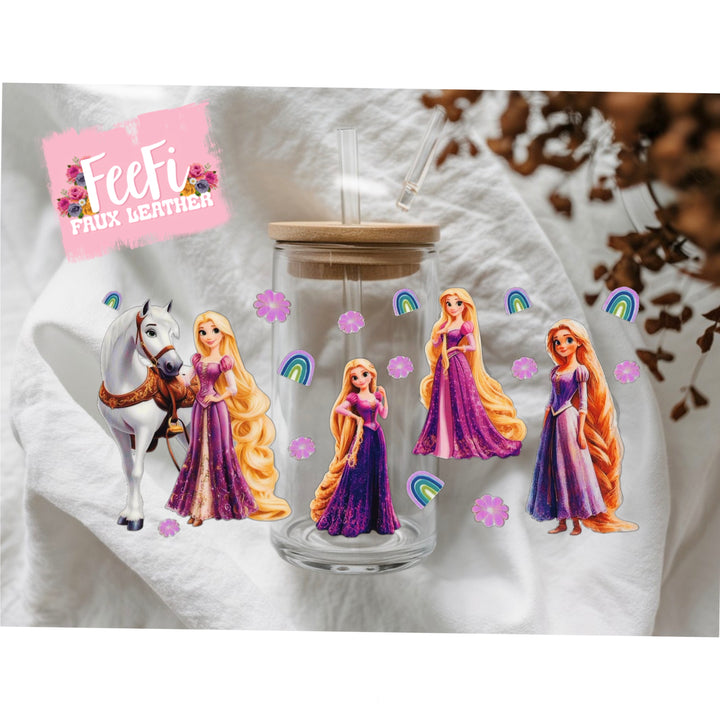 Princess UV DTF Cup Wrap – Easy Cup Wrap for Tumblers & Projects FeeFiFauxLeather