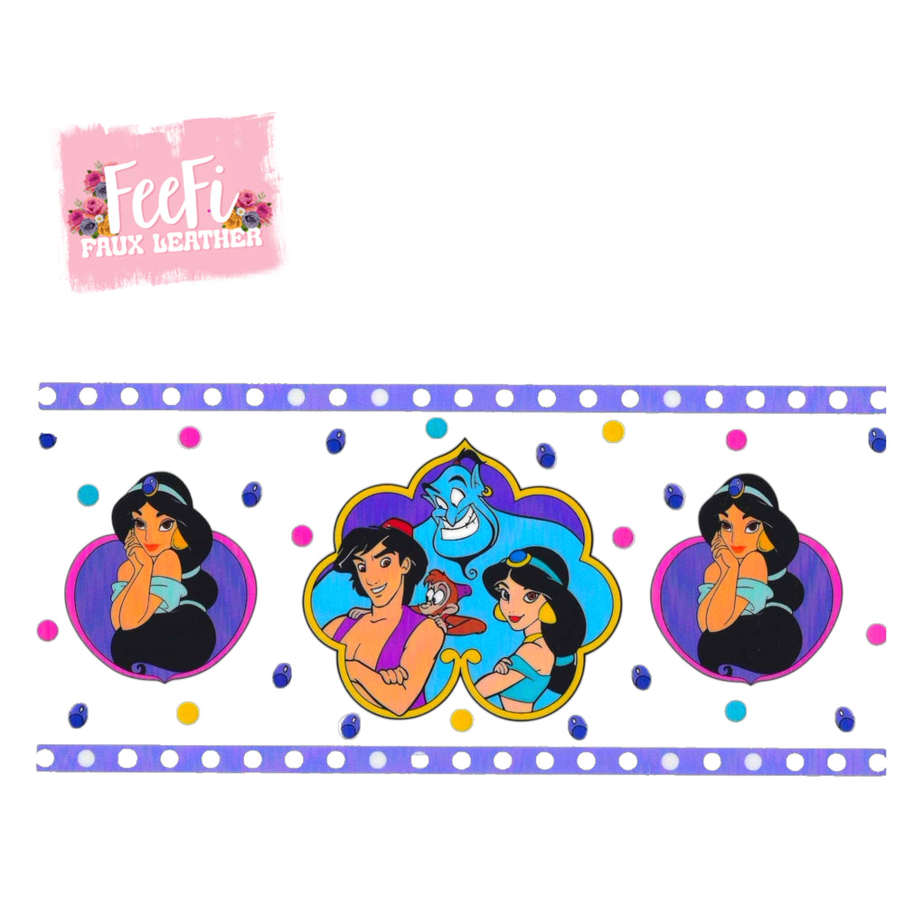 Princess Jasmine UV DTF Cup Wrap – Easy Cup Wrap for Tumblers & Projects FeeFiFauxLeather