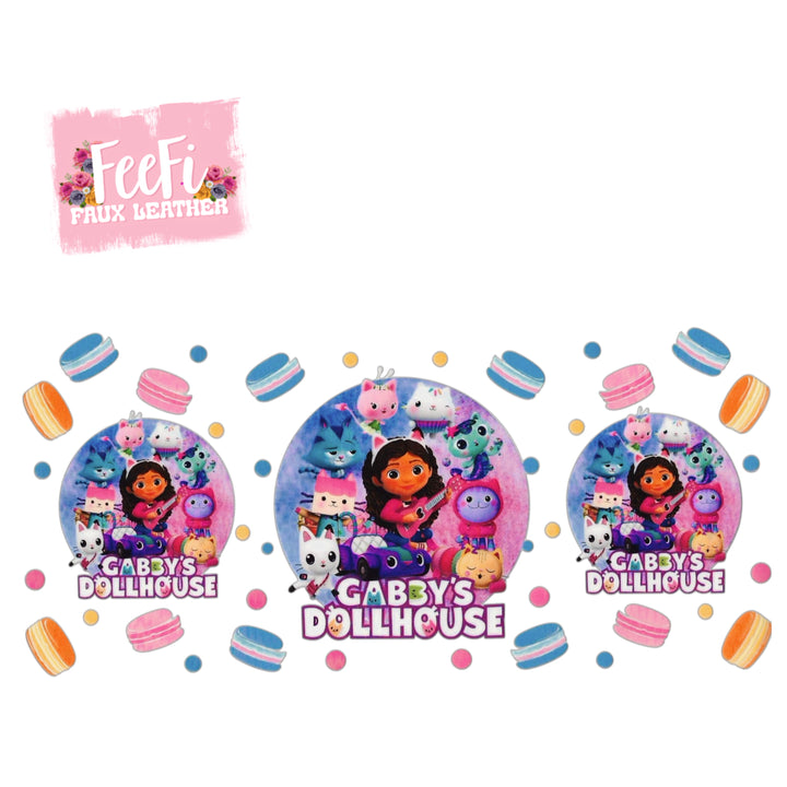 Gabby’s Dollhouse UV DTF Cup Wrap – Easy Cup Wrap for Tumblers & Projects FeeFiFauxLeather