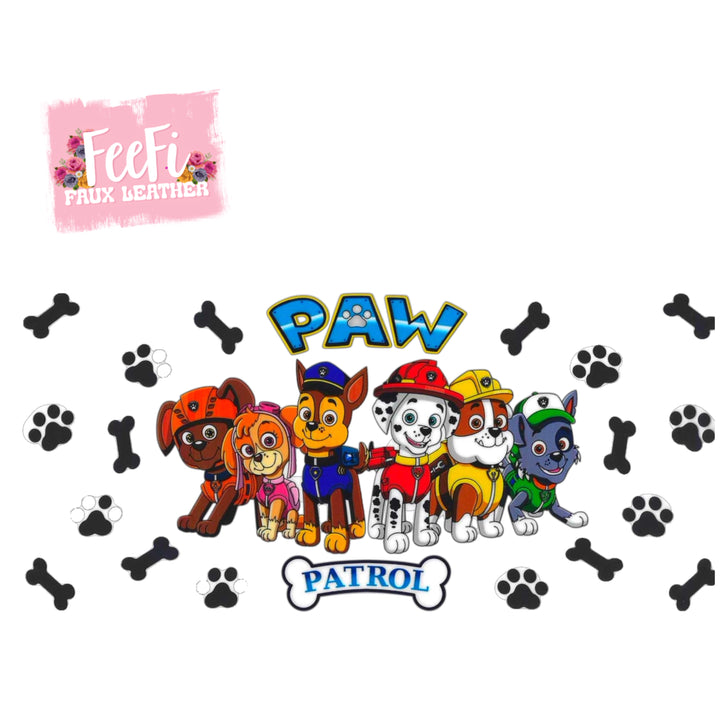 Paw Patrol UV DTF Cup Wrap – Easy Cup Wrap for Tumblers & Projects FeeFiFauxLeather