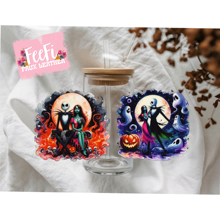 Nightmare Before Christmas UV DTF Cup Wrap – Easy Cup Wrap for Tumblers & Projects FeeFiFauxLeather