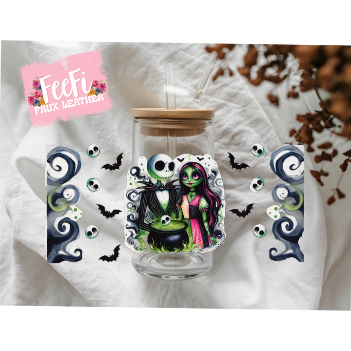 Nightmare Before Christmas UV DTF Cup Wrap – Easy Cup Wrap for Tumblers & Projects FeeFiFauxLeather