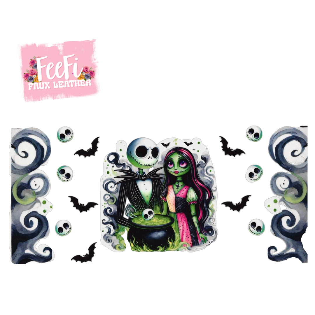 Nightmare Before Christmas UV DTF Cup Wrap – Easy Cup Wrap for Tumblers & Projects FeeFiFauxLeather