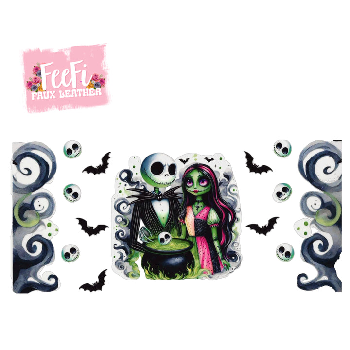 Nightmare Before Christmas UV DTF Cup Wrap – Easy Cup Wrap for Tumblers & Projects FeeFiFauxLeather