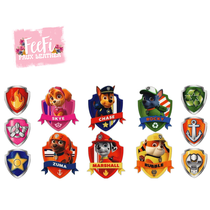 Paw Patrol UV DTF Cup Wrap – Easy Cup Wrap for Tumblers & Projects FeeFiFauxLeather