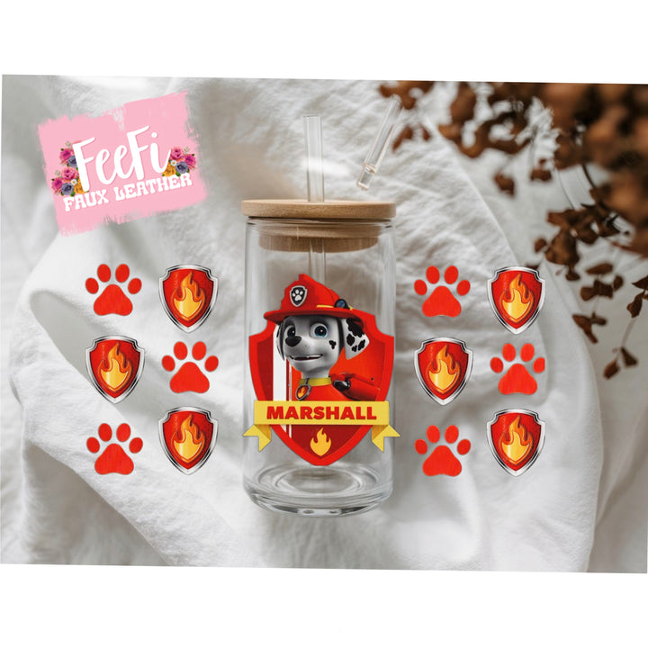 Paw Patrol UV DTF Cup Wrap – Easy Cup Wrap for Tumblers & Projects FeeFiFauxLeather