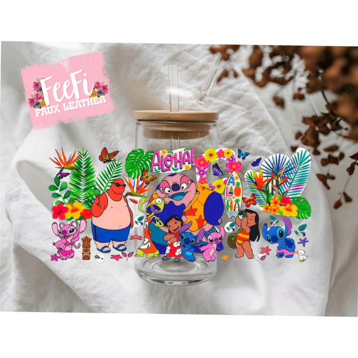 Blue Alien UV DTF Cup Wrap – Easy Cup Wrap for Tumblers & Projects FeeFiFauxLeather
