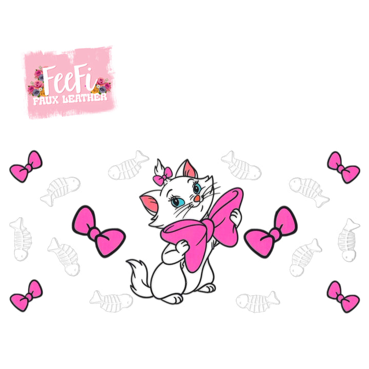 Marie The Cat UV DTF Cup Wrap – Easy Cup Wrap for Tumblers & Projects FeeFiFauxLeather