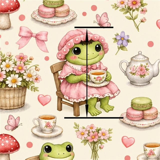 Frog Animal Printed Faux Leather Sheet FeeFiFauxLeather