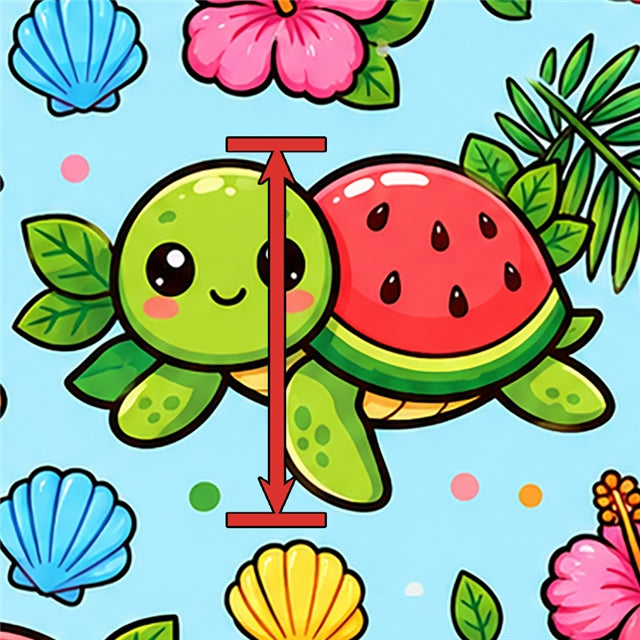 Turtles Animal Printed Faux Leather Sheet FeeFiFauxLeather