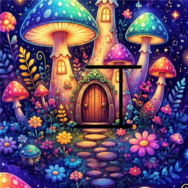 Mushrooms Printed Faux Leather Sheet FeeFiFauxLeather