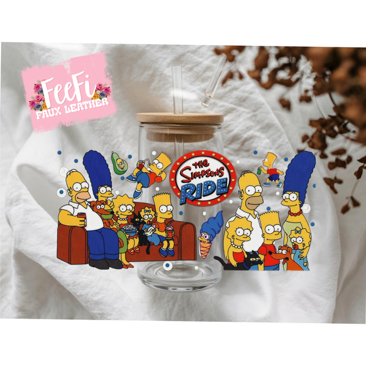 Simpsons UV DTF Cup Wrap – Easy Cup Wrap for Tumblers & Projects FeeFiFauxLeather