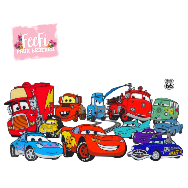 Cars UV DTF Cup Wrap – Easy Cup Wrap for Tumblers & Projects FeeFiFauxLeather