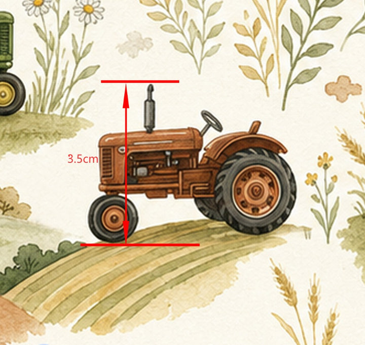 Farm and Tractor Printed Faux Leather Sheet FeeFiFauxLeather