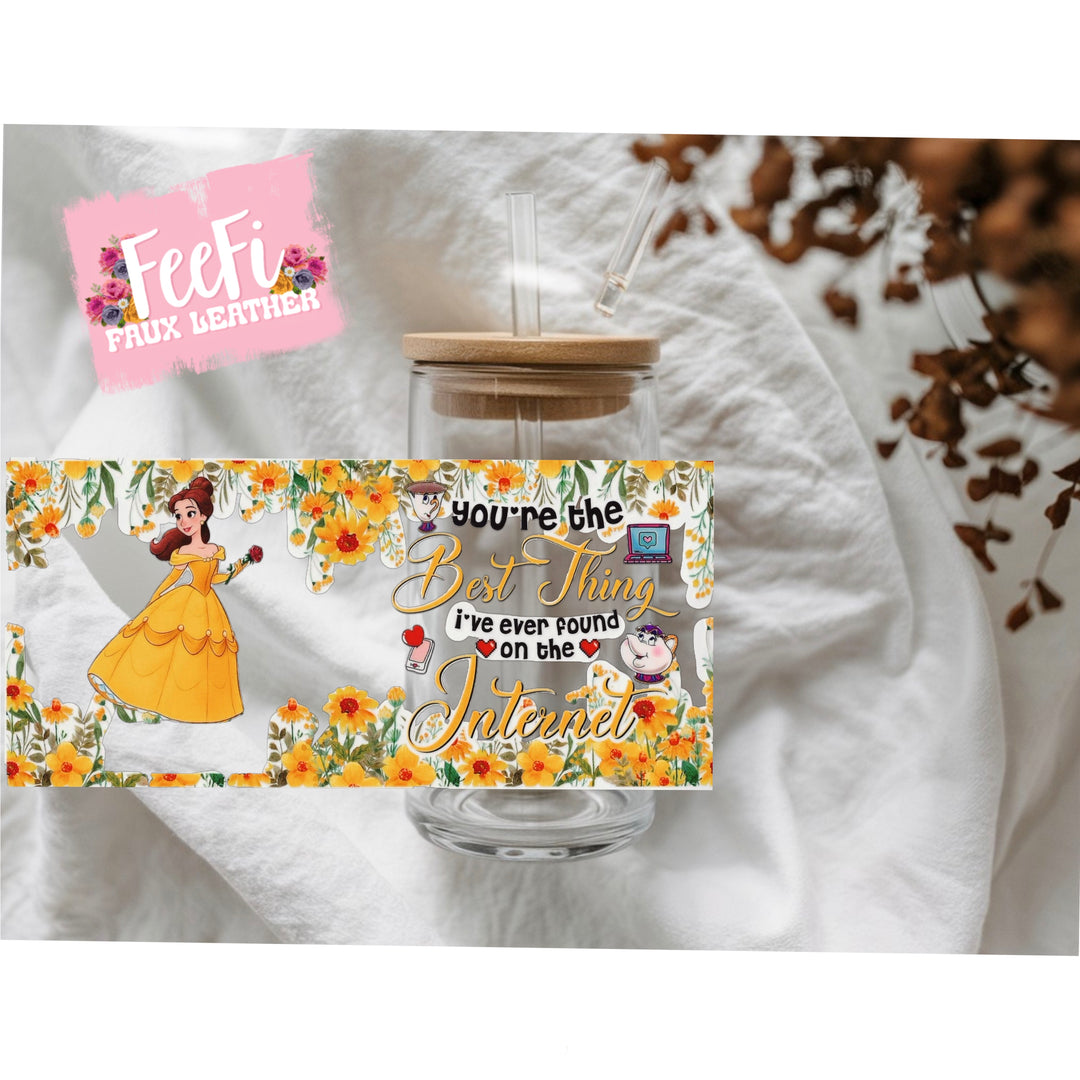 Princess UV DTF Cup Wrap – Easy Cup Wrap for Tumblers & Projects FeeFiFauxLeather