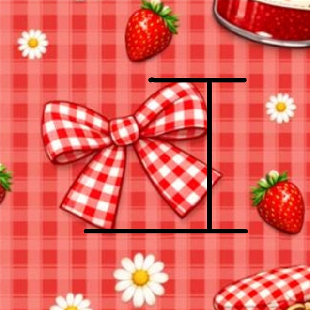 Strawberry Printed Faux Leather Sheet FeeFiFauxLeather